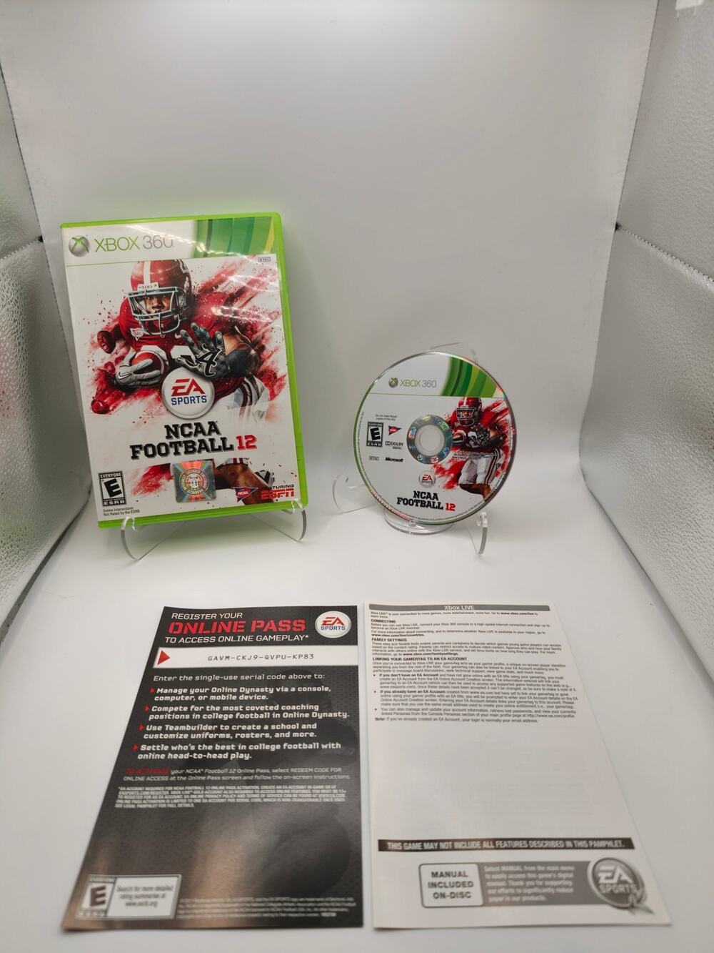 NCAA Football 12 Xbox 360 Alabama Cover Game & Case Tested